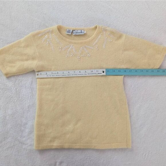 Rafaella Vintage Angora Lambswool Blend Buttercream Sweater - Picture 6 of 9